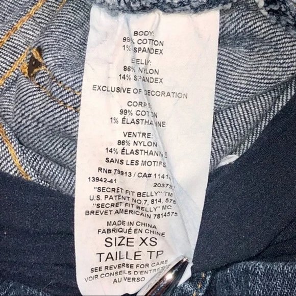 A Pea In The Pod Medium Dark Wash Denim Full Belly Maternity Bootcut Jeans - Picture 8 of 8